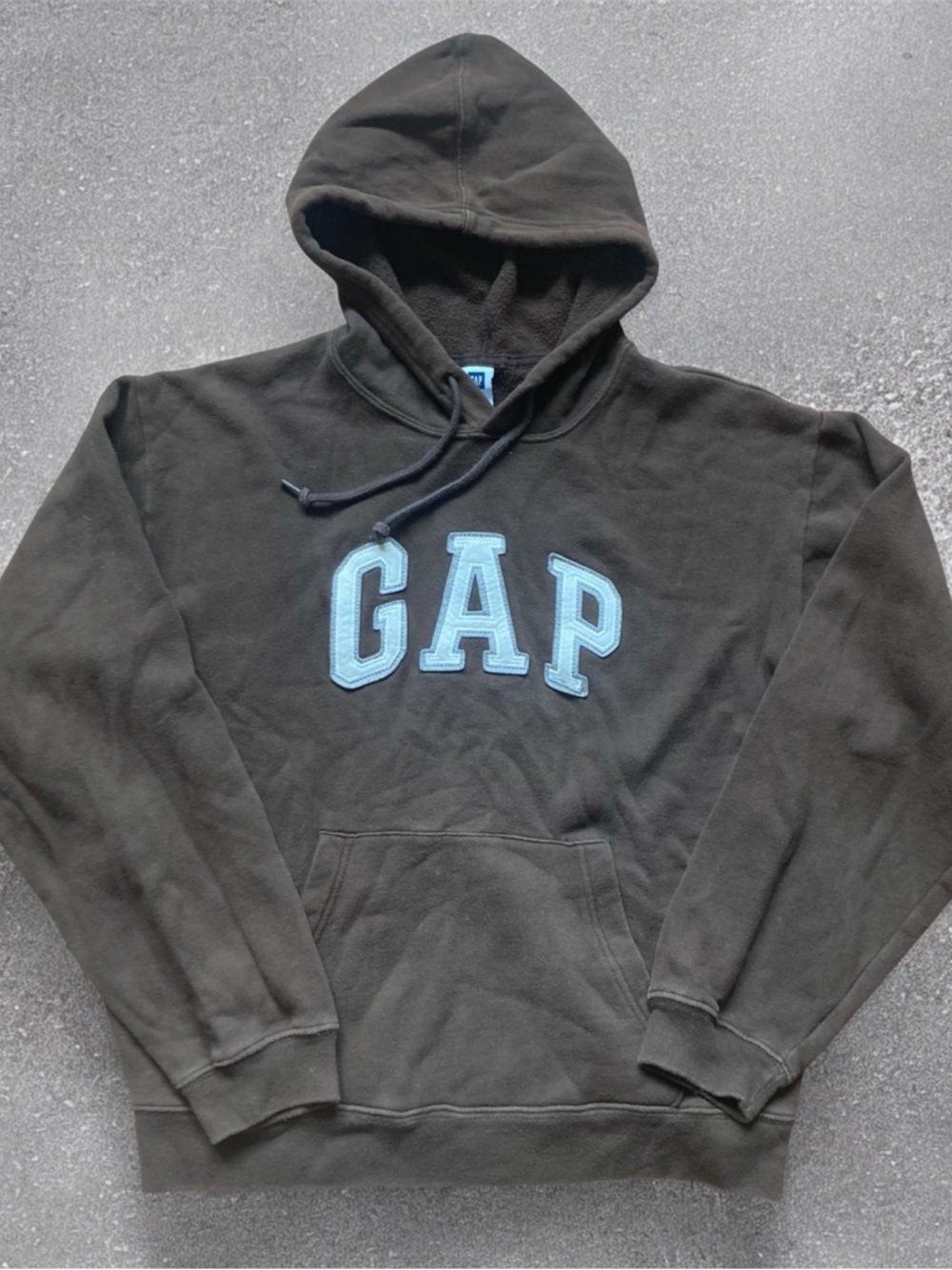 GAP Brown Hoodie with White Appliqué Logo